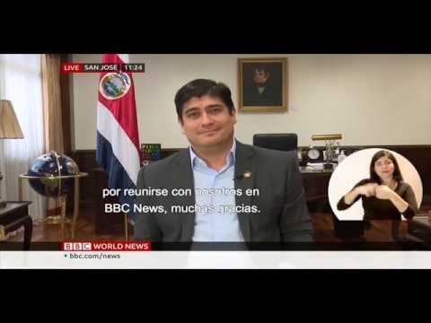 Carlos Alvarado president of Costa Rica interviewed by BBC about COVID-19 & climate change.